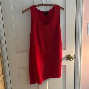 NWT Donna Karan asymmetrical red tank